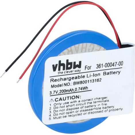 vhbw Batería reemplaza Garmin 361-00047-00 361-00064-00 para smartwatch, reloj de actividad (200 mAh, 3,7 V, Li-Ion) (1/5)