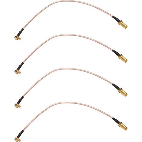 Adaptateur de câble RG316 à faible perte, compatible avec 4 connecteurs MCX mâle vers SMA femelle, longueur 21 cm / 8,3 pouces. (1/4)