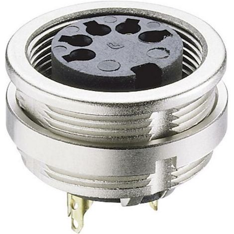Connecteur rond DIN embase femelle, verticale Lumberg 0304 03 Nombre de pôles: 3 argent 1 pc(s) (1/3)