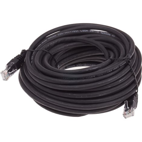Câble cat 6 Avec connecteur / , UTP, gaine LSZH Noir, 15m ( Prix pour 1 )