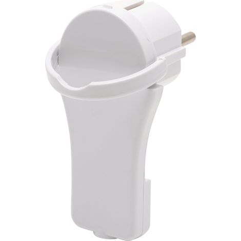 Mobiler männlicher Flachstecker für H05VV-F Kabel 3G1,0-1,5mm² WEISS