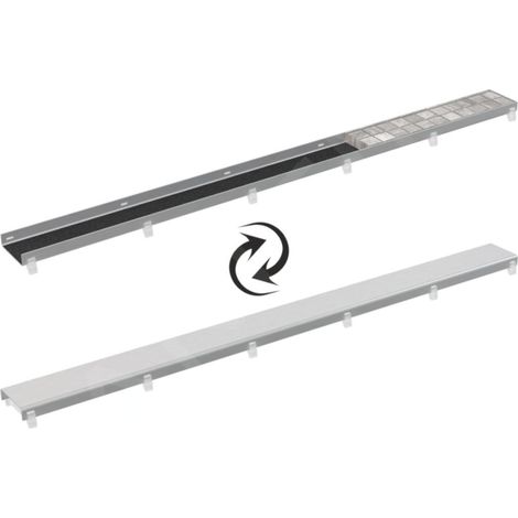 Grille double face en acier inoxydable pour drainage linéaire (1/3)