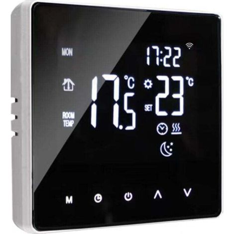 Thermostat numérique intelligent à écran tactile LCD, thermostat programmable intelligent, thermostat de chauffage de l'eau WiFi, thermostat d'eau chaude, thermostat de chauffage par le sol, thermosta (1/4)