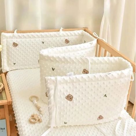 Tour De Lit Bébé - 140 x 28 cm - Protection Respirante Pour Barreaux De Lit - Lavable En Machine - Lot De 1