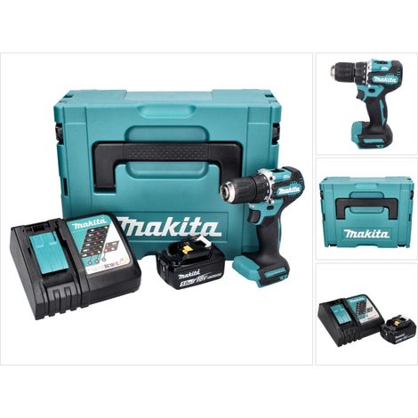 Taladro atornillador a batería Makita DDF 487 RT1J 18 V 40 Nm sin escobillas + 1x batería recargable 5,0 Ah + cargador + Makpac (1/5)