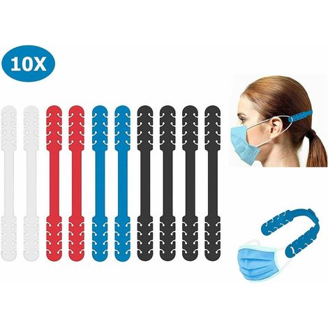 Trade Shop - Ohrenschoner für Masken, verstellbare Bänder mit Gummiband, für Erwachsene und Kinder - (1/5)