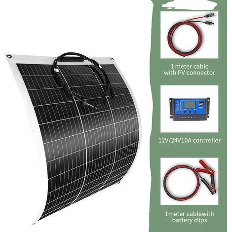Kit de panneau solaire 200W, 23% d'efficacité, installation flexible (1/2)