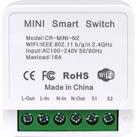 Module Interrupteur Intelligent WiFi 1 Voie - Compatible Tuya App Alexa Google Home - Pour Lampe et Appareil Électrique - 1 Pièce (1/5)