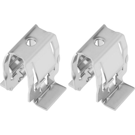 Set of 2 iron fixing clips for interior car roof handle 21 x 18 mm Compatible with Audi A4 B8 B9 A6 C6 (1/5)