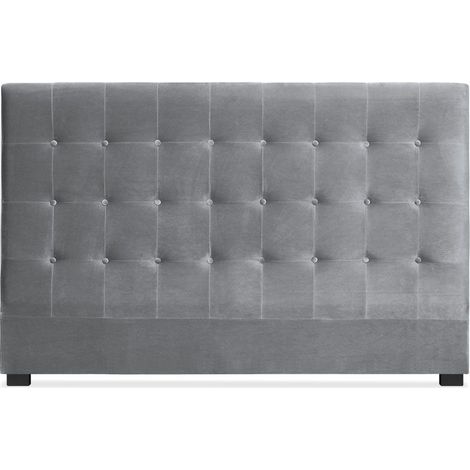 Tête de lit Luxor 180cm Velours Argent