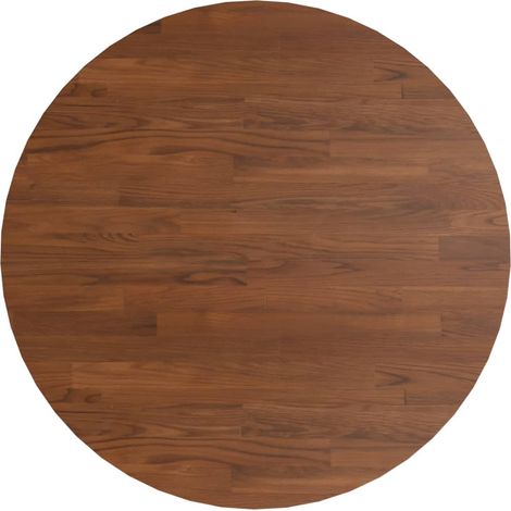 Dessus de table  Dessus de bureau  Plateau de table rond Marron foncé Ø50x1,5cm Chêne massif traité