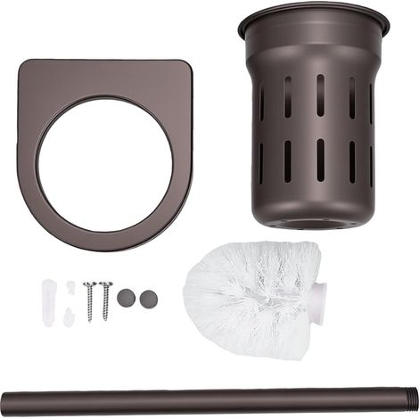 Aluminum Alloy Toilet Brush Holder, Mounting (1/5)