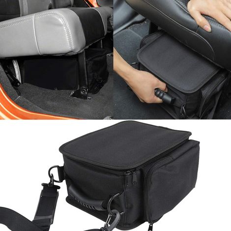 Organisateur pour Jeep Wrangler JK JL JLU Sports Rubicon Gladiator JT, sacs de rangement sous siège arrière noir, accessoires intérieur voiture (1/5)