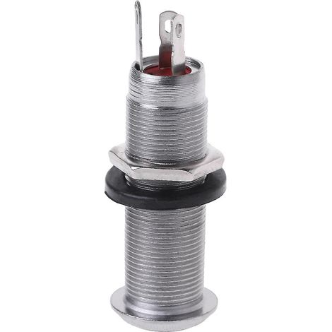 1 prise jack cylindrique chromée pour guitare basse, encastrée 1/4". (1/4)