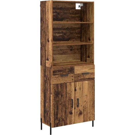 Maison Exclusive - Aparador alto con cajón Madera envejecida 69,5