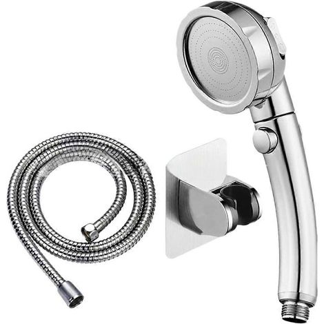 Combinaison de douche avec douchette multifonctions à trois jets amovible et fonction pause (1/5)