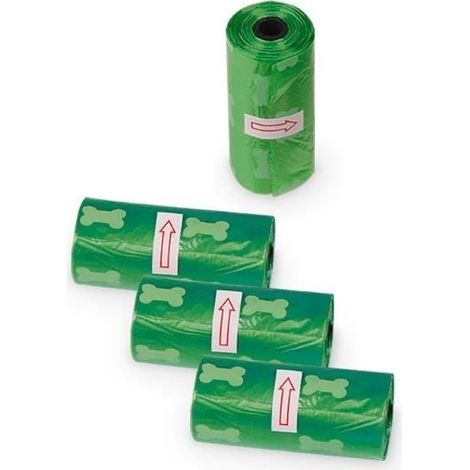 Nobby TidyUp Kotbeutel mit Knochendruck grün, 4 Rollen je 15 Beutel Pflege & Hygiene