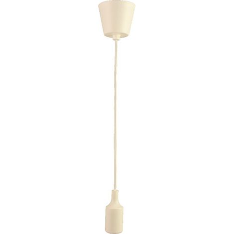 Jandei - Lampara colgante base, cable y portamparas blanco E27 Lampara plastico