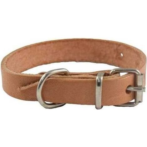 Collier pour chien en cuir naturel 60 cm x 27 cm, fait main, cuir de vachette, lisse