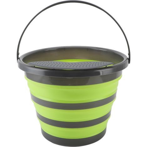 Machine à laver pliable 10L à ultrasons, nettoyage en profondeur, portable et mini, idéale pour les sous-vêtements et les vêtements de bébé, pour hôtels et appartements (vert). (1/5)