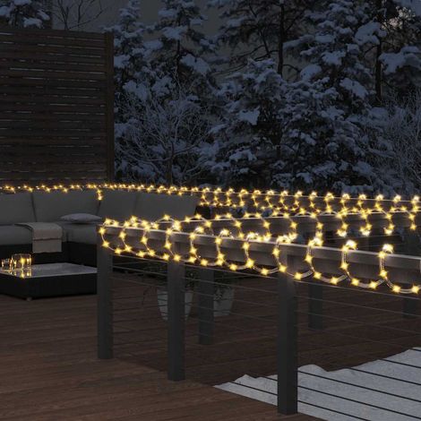 Lichtschlauch 1200 LEDs Warmweiß 50 m PVC vidaXL