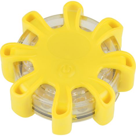 Ortviai Lampe d'urgence routière multifonction 8 LED jaune avec base magnétique et étanche IP44 (1/5)
