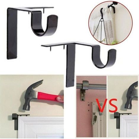 Support de tringle à rideau à Suspension et lustre simple dans le support de tringle à rideau de cadre de fenêtre (1/5)