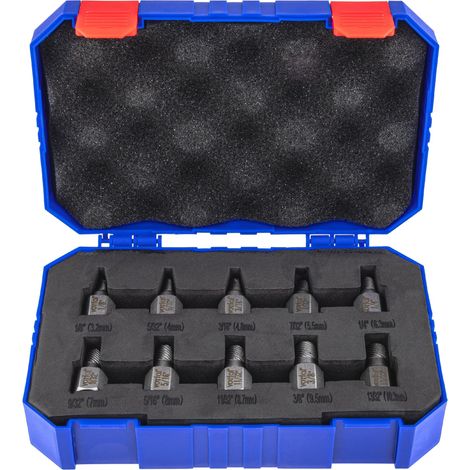 Estrattori per viti danneggiate con testa Torx twist e imbus da 3 a 11 mm 10 pezzi (1/3)