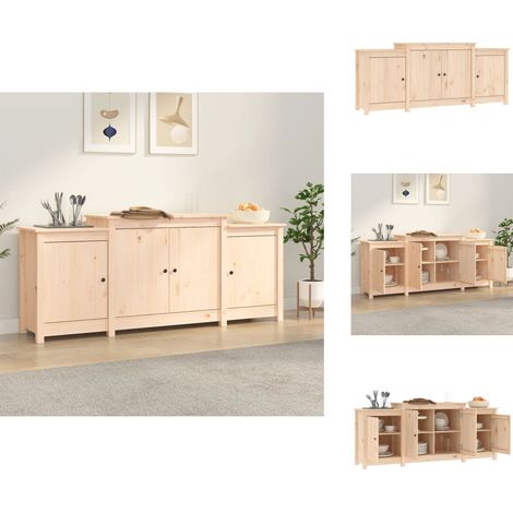 Sideboard 164x37x68 cm Massivholz Kiefer - Massivholzmöbel - Kiefernwood - Landhausstil - Wohnzimmermöbel - Sideboard (1/5)