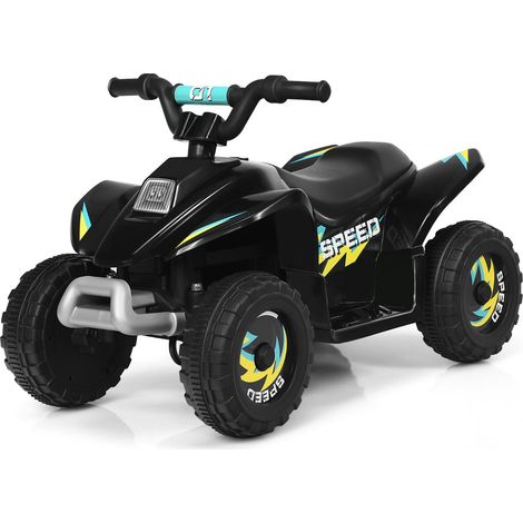 Quad buggy elettrico per bambini 73 x 40 x 44,5 cm marcia avanti/indietro design adatto ai bambini PP nero 200013327