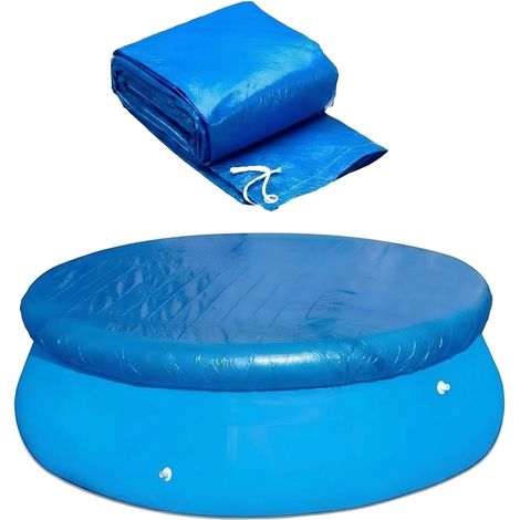 Bâche de piscine ronde de 2,4 m en plastique durable, imperméable et anti-poussière, accessoire de piscine hors sol, 280 cm de diamètre (1/5)