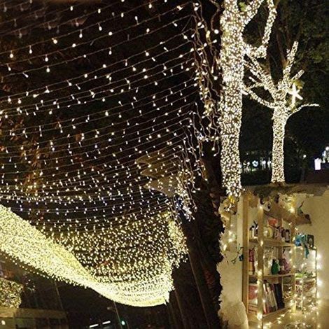 Lampes extérieures, lumières chaudes et blanches LED Lampes lumineuses IP44 imperméables, lampes de fête, de fête, de fête, de lumière blanche pour l'intérieur et l'extérieur