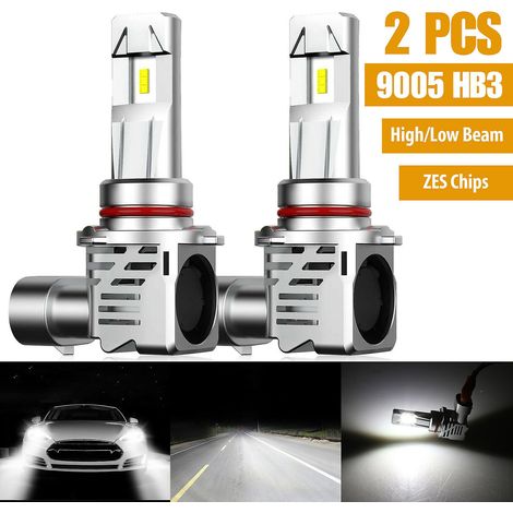 Kit d'ampoules LED 9005 HB3 120 W pour phares, feux de route/croisement, ultra-lumineuses, 6500 K, 24 000 lm (1/4)