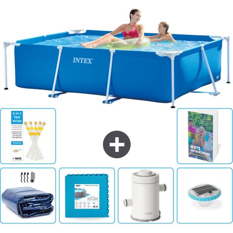 Rechteckiger Frame Pool - 220x150x60 cm - 7-teilig S152