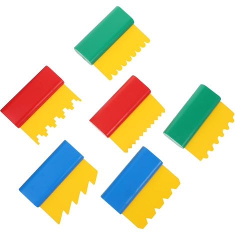 Lot de 6 Grattoirs à Peinture Soi-même pour Garçon et Filles, Plastique Sécurisé, Taille Moyenne, Outils de Dessin Créatifs pour Activités Manuelles et Apprentissage Artistique (1/5)