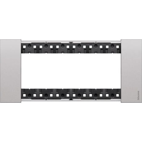 Bticino placca 6P steel living now KA4806KS