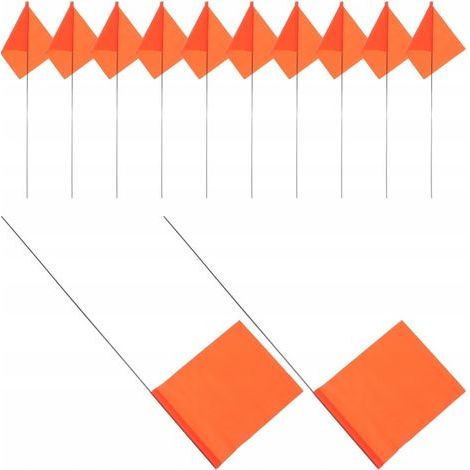 50 drapeaux décoratifs de jardin, orange permanent (1/4)