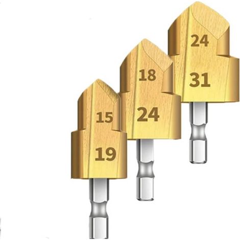 Foret À Scier 20 mm - Acier Rapide - Pour Tubes PVC Bois Béton Métal - 3 Pièces