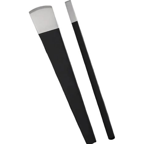 Coltello spelucchino per cuoio, lama piatta, lama tonda, 2 pezzi (1/2)