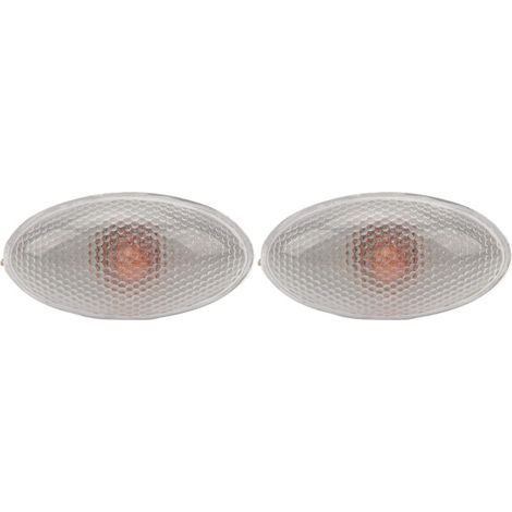 Feux de position latéraux LED 12 V – Lot de 2 – Compatible Peugeot 206/407/607 – Plastique robuste – Jaune ambre (1/5)