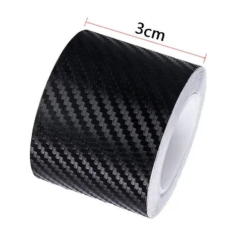 (Longueur 3 m - Largeur 3 cm) Autocollant 3D en fibre de carbone nano pour voiture - Film de protection anti-rayures et imperméable pour seuils de portières et côtés de voiture (1/5)