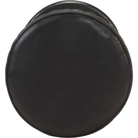 Maison Exclusive - Barhocker Schwarz Echtleder