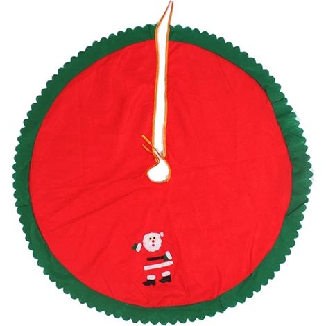 Tapis de sapin de Noël, Housse pour sapin de Noël, Housse rouge pour sapin de Noël 90 cm, Housses pour sapin de Noël, Housse ronde pour sapin de Noël (1/4)