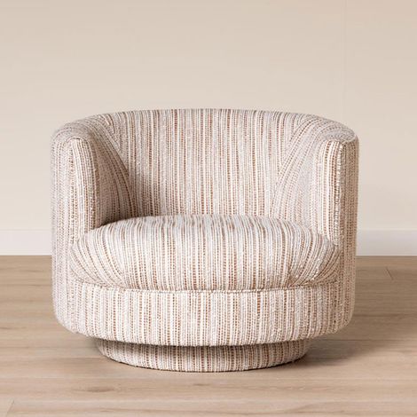 Fauteuil tissu pivotant Serena 68x79x78cm