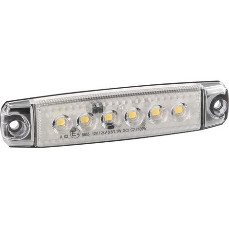 Luce ingombro - 6 Led - 12/24V - Bianco (1/5)