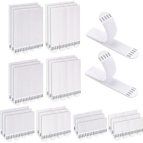 Bandes adhésives pour tableaux grand format, ultra-résistantes, 48 ​​paires, crochets muraux adhésifs, sans perçage, pour photos et affiches (1/5)