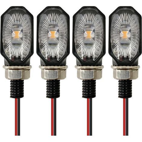 AIDUCHO 4 Piezas - 1 Luz de señalización LED ovalada pequeña para motocicleta (1/5)