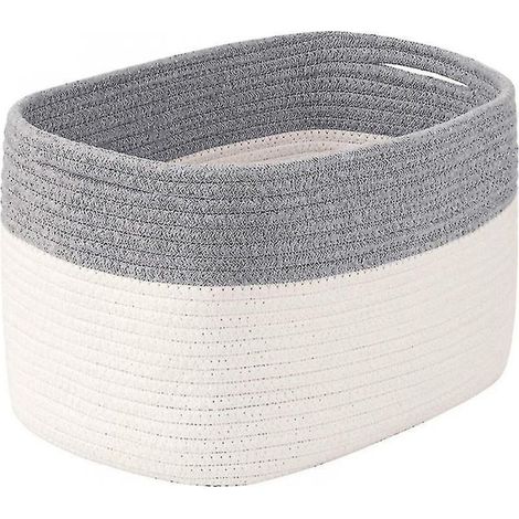 Paniers de rangement en corde de coton avec poignées (1/5)