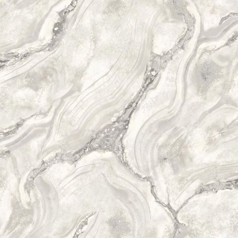 Rasch Vasari Palmetto Agate Marble Grey Wallpaper Heavyweight Textured Vinyl (1/4)
