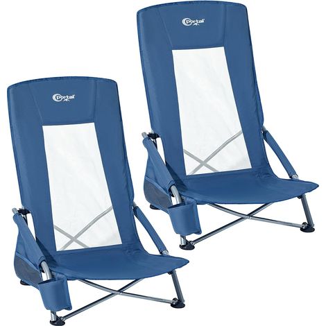 chaise haute de plage avec dossier avec 2 chaises de camping légères à faible poids portable pour adultes, chaise de plage pliable, festival, sac à dos pique-nique, chaise longue, extérieur (1/5)